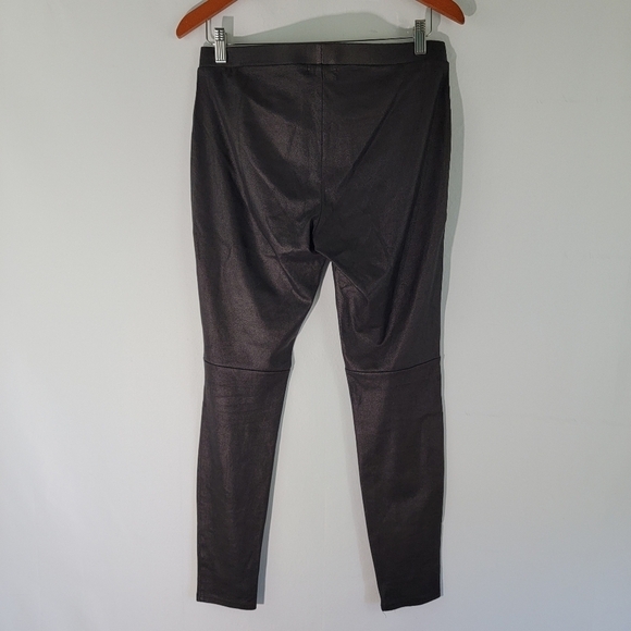 TROUVE Womens Black Faux Leather Leggings Size M Stretchy Comfy Warm - Picture 2 of 10